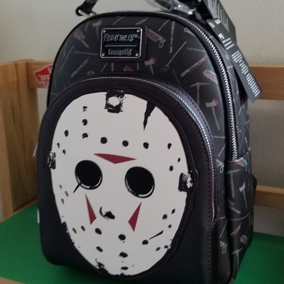 Loungefly Friday the 13th Jason Vorhees Glow in The Dark Mini Backpack - Picture 5 of 5